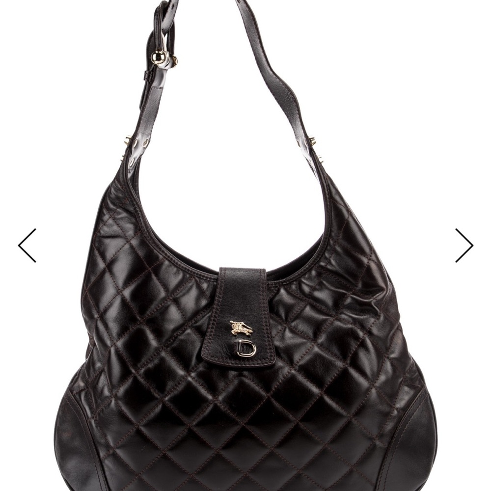 Burberry Dark Quilted Leather Shoulder Bag